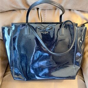 Kate Spade Blue Sparkle Tote Bag, Wallet, and Cosmetic Bag